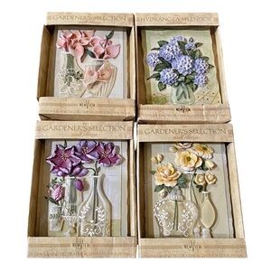 Newview Gardener's Selection 3D Resin Four Piece Wall Plaques Set